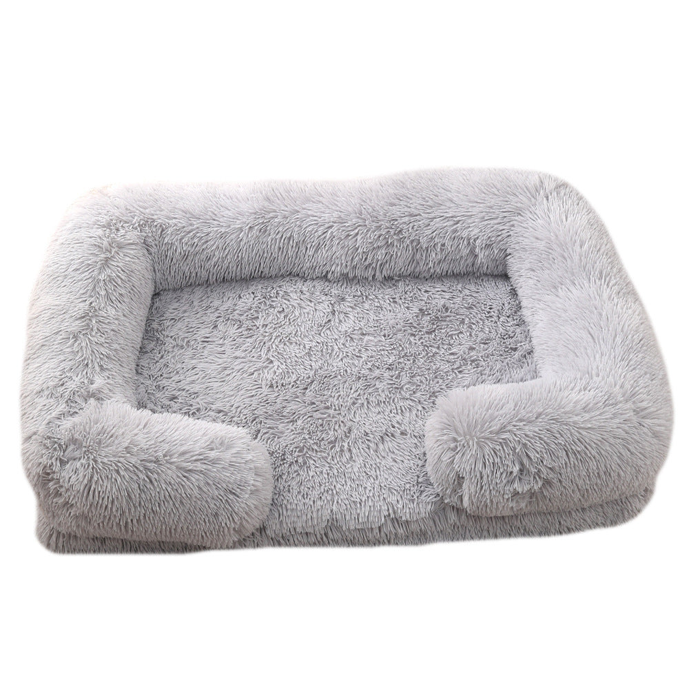Plush Round Winter Dog Bed
