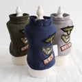 Military Badge Velvet Vest Pet Clothes