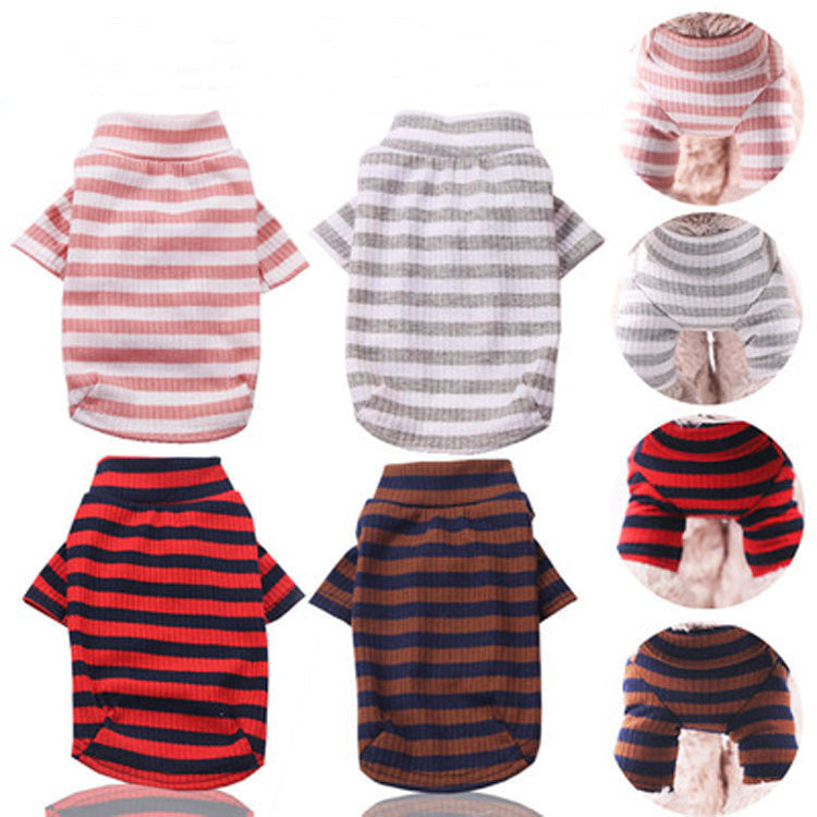 Two-Foot Striped Stretch Pet Clothes