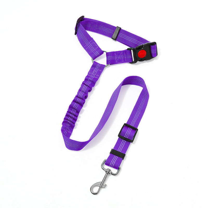 Pet Vehicle-Mounted Traction Rope Safety Belt