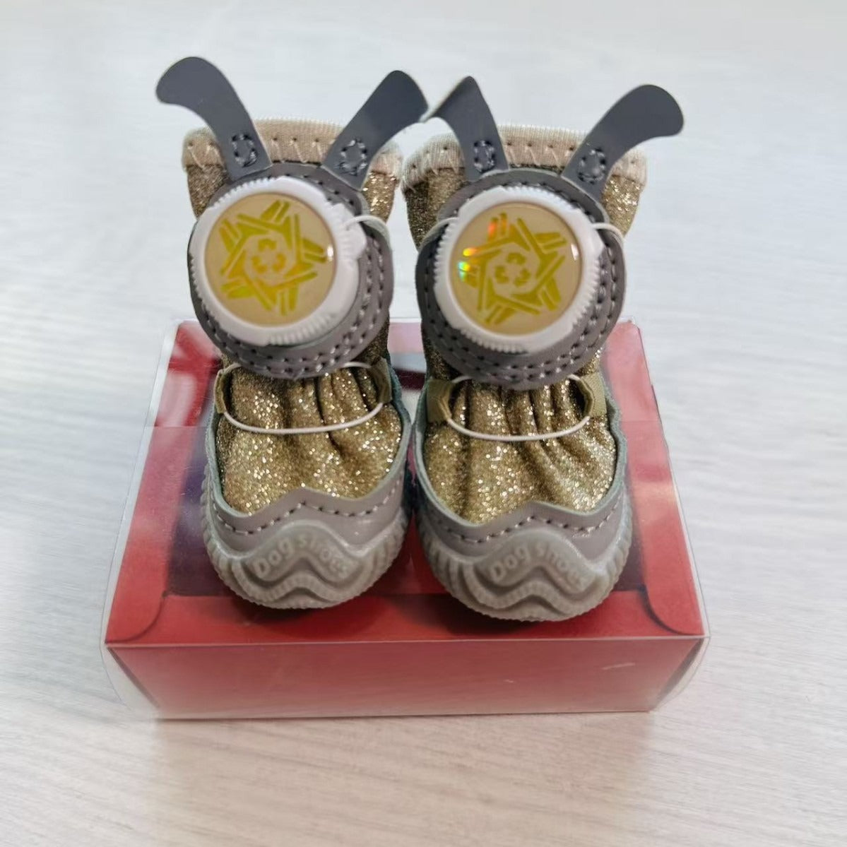Small Dog Mesh Shoes With Rotating Button