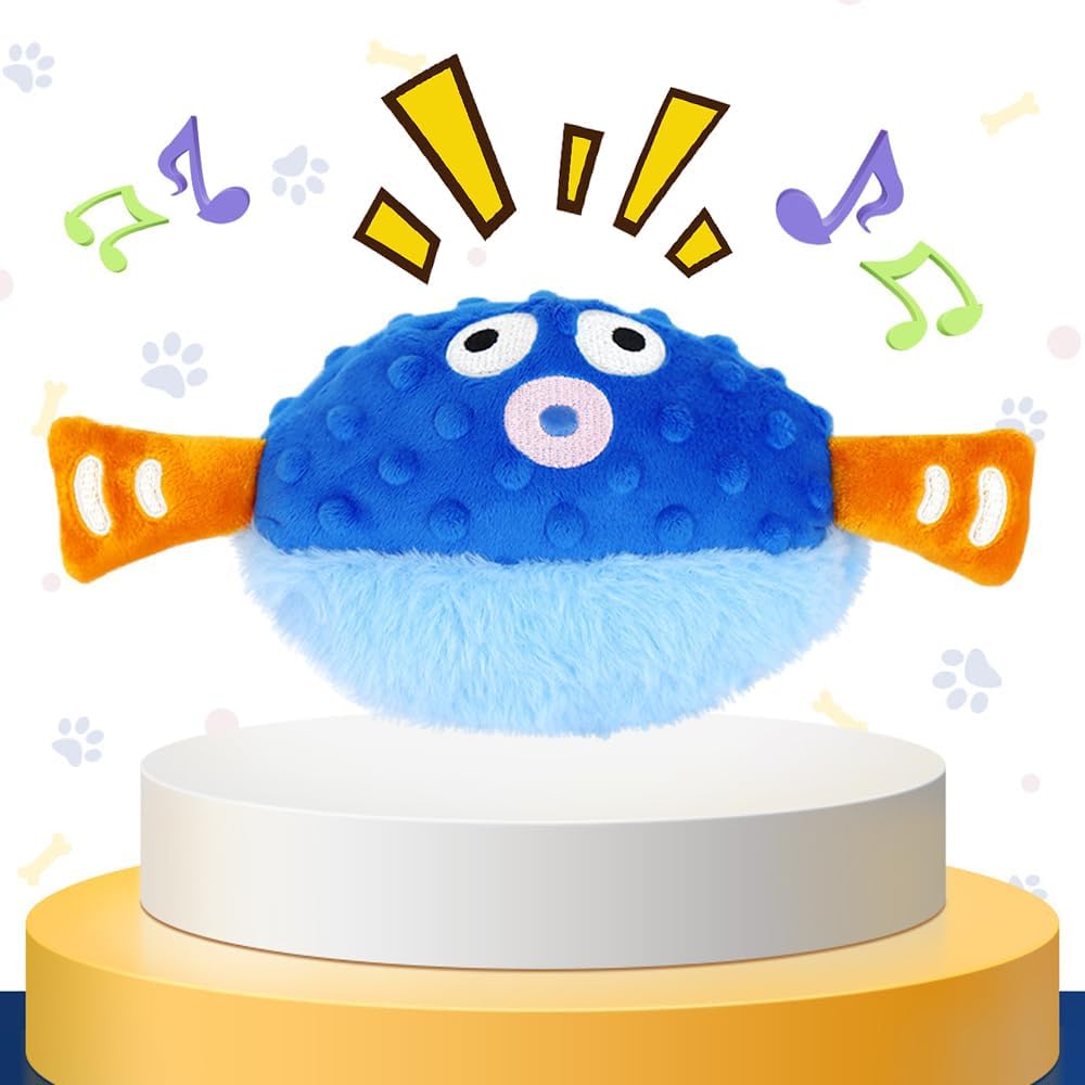 Active Moving Pet Plush Toy With Sounds Interactive Dog Toys Chargable Squeaky Moving Dog Toy Puppy Toys To Keep Them Busy For Boredom Dogs