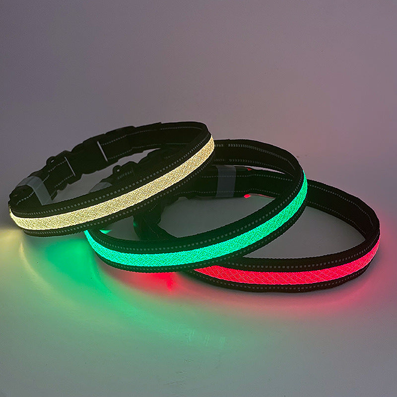 Usb Charging Shiny Dog Collar