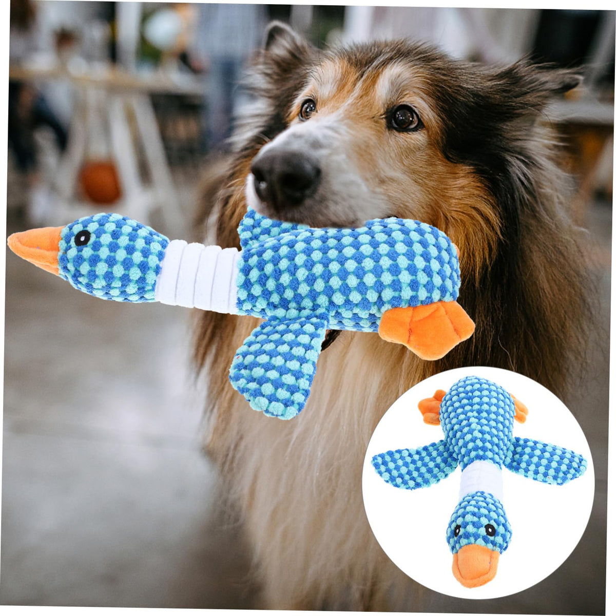 Squeaky Plush Goose Chewing Toy For Dogs