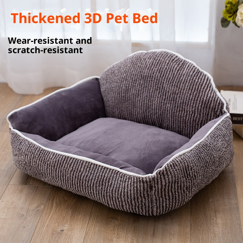 Short Plush Pet Sofa Cute Small And Medium Sized Kennel