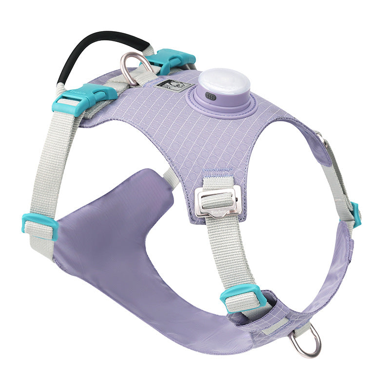 Dog Chest Harness Traction Led Outdoor Night Light