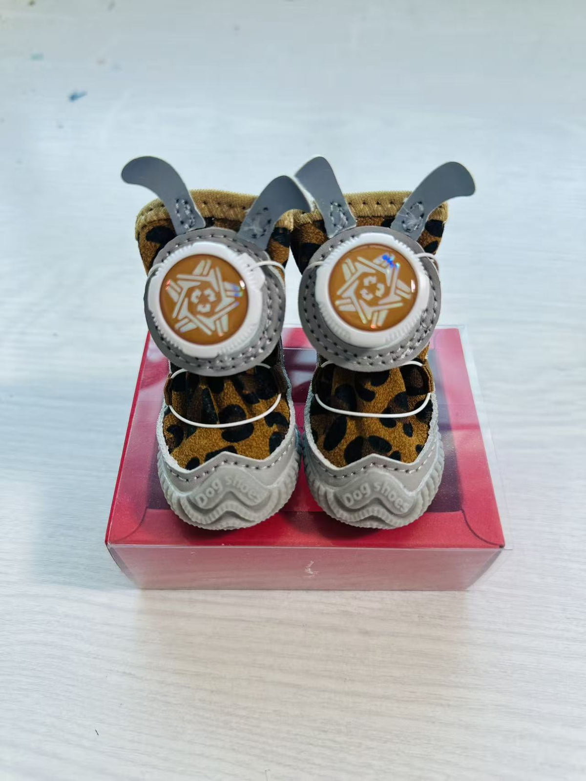 Small Dog Mesh Shoes With Rotating Button