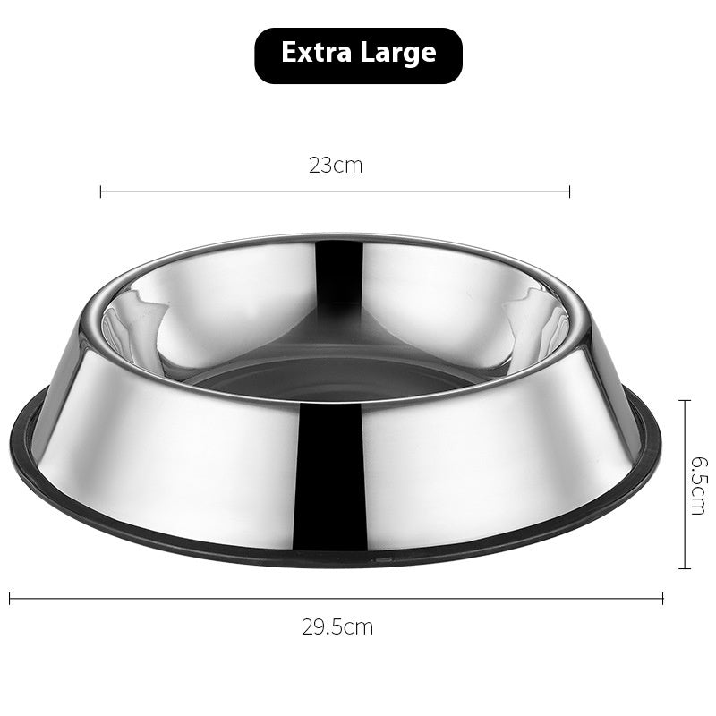 Stainless Steel Dog Bowl Anti-Fall Non-Slip