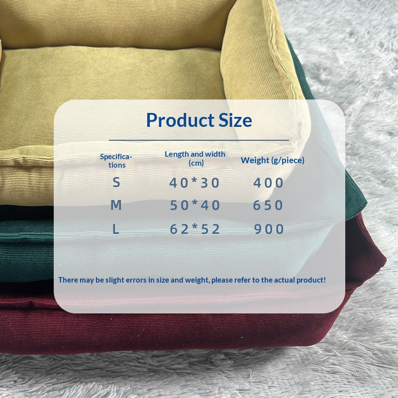 Solid Color Casual Non-Slip All-Season Dog Mat
