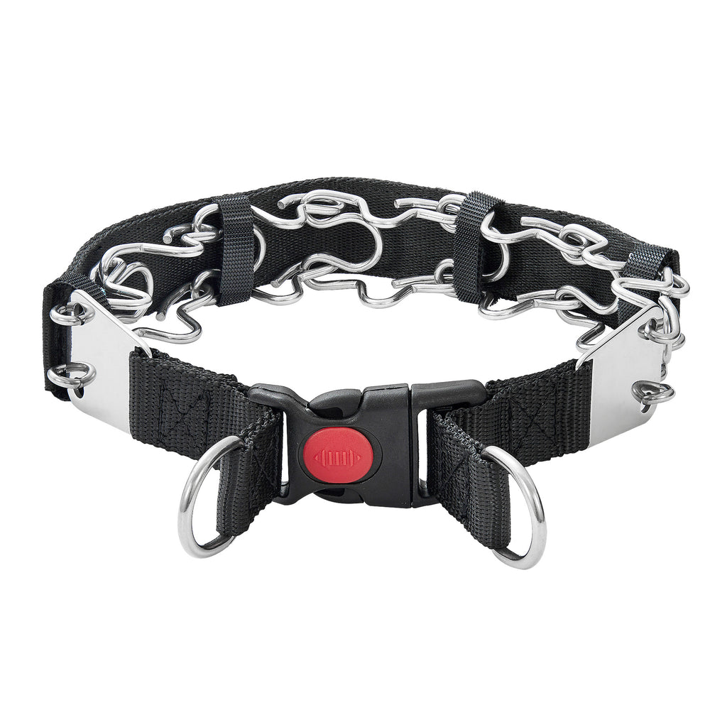 Stainless Steel Pet Black Braided Neck Strap Dog Collar
