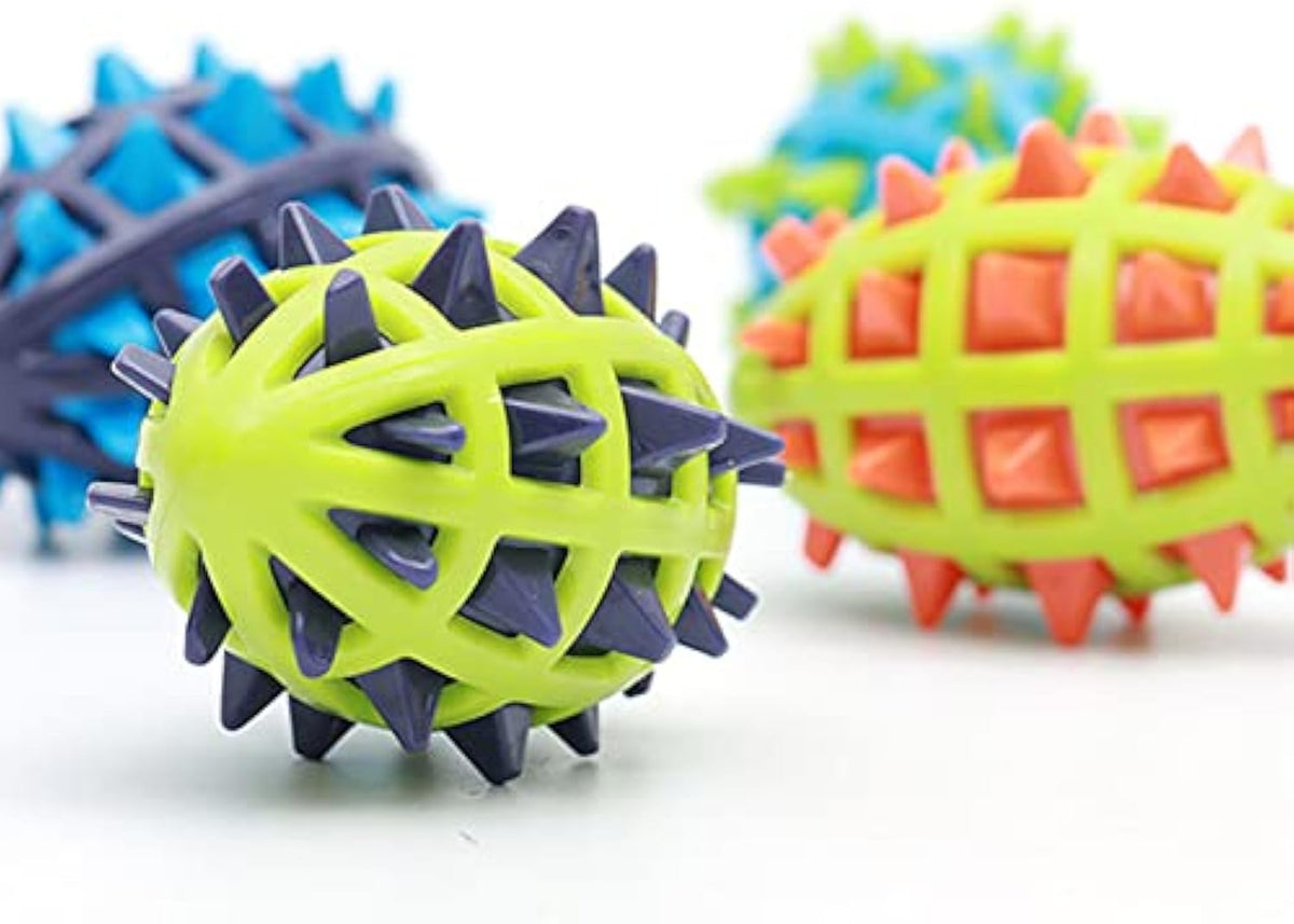 Pet Sounding Dog Teether Ball Indestructible Dog Toys For Aggressive Chewers Cleans Dogs Teeth Dog Throwing Game Anxiety Relief Interactive