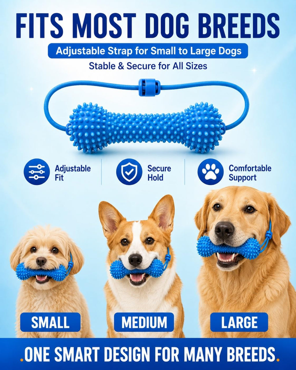 Dual-Action Dog Dental Chew And Brush Toy