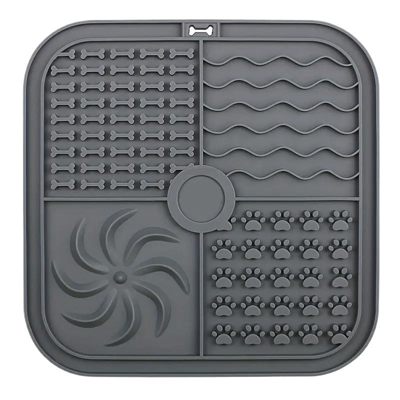 Bottom Suction Cup Non-Slip Silicone Pet Slow Food Mat