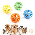 Balls With Inside Bell, Non-Toxic Toys For Small Dogs & Puppies Natural Rubber, Fetch Ball, Treat Dispensing, Interactive Puzzle, Boredom Re