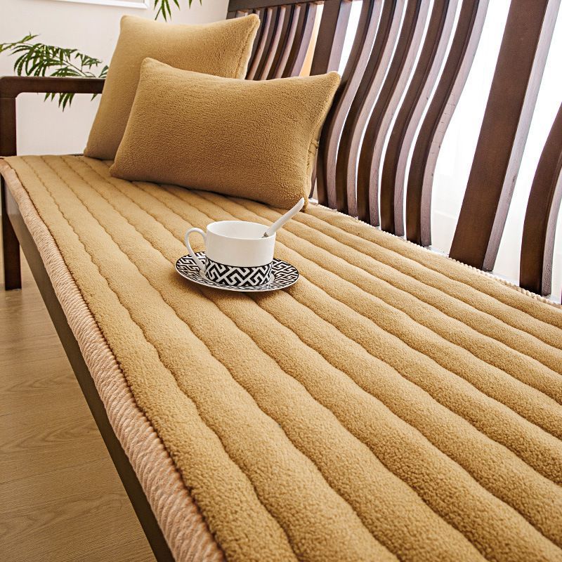 Thickened Non-Slip Plush Slipcover Cushion Pad