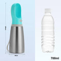Portable Dog Water Bottle 700Ml Stainless Steel Leak Proof Puppy Water Dispenser With Drinking Feeder For Pets Travel Walking Hiking And Out