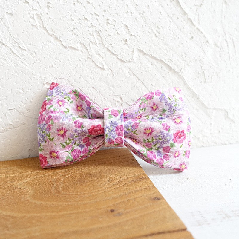 Metal Buckle Dog Collar Leash Bow Tie