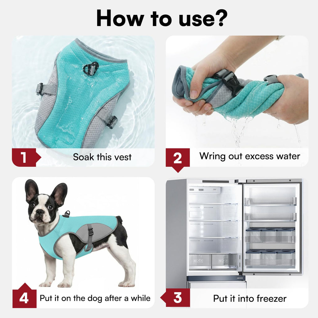 Large Dog Reflective Mesh Cooling Vest