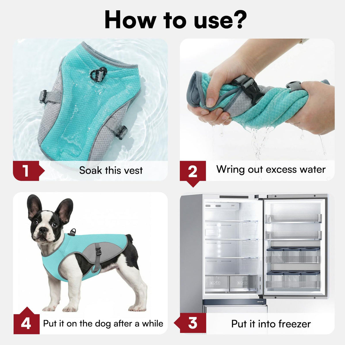 Large Dog Reflective Mesh Cooling Vest