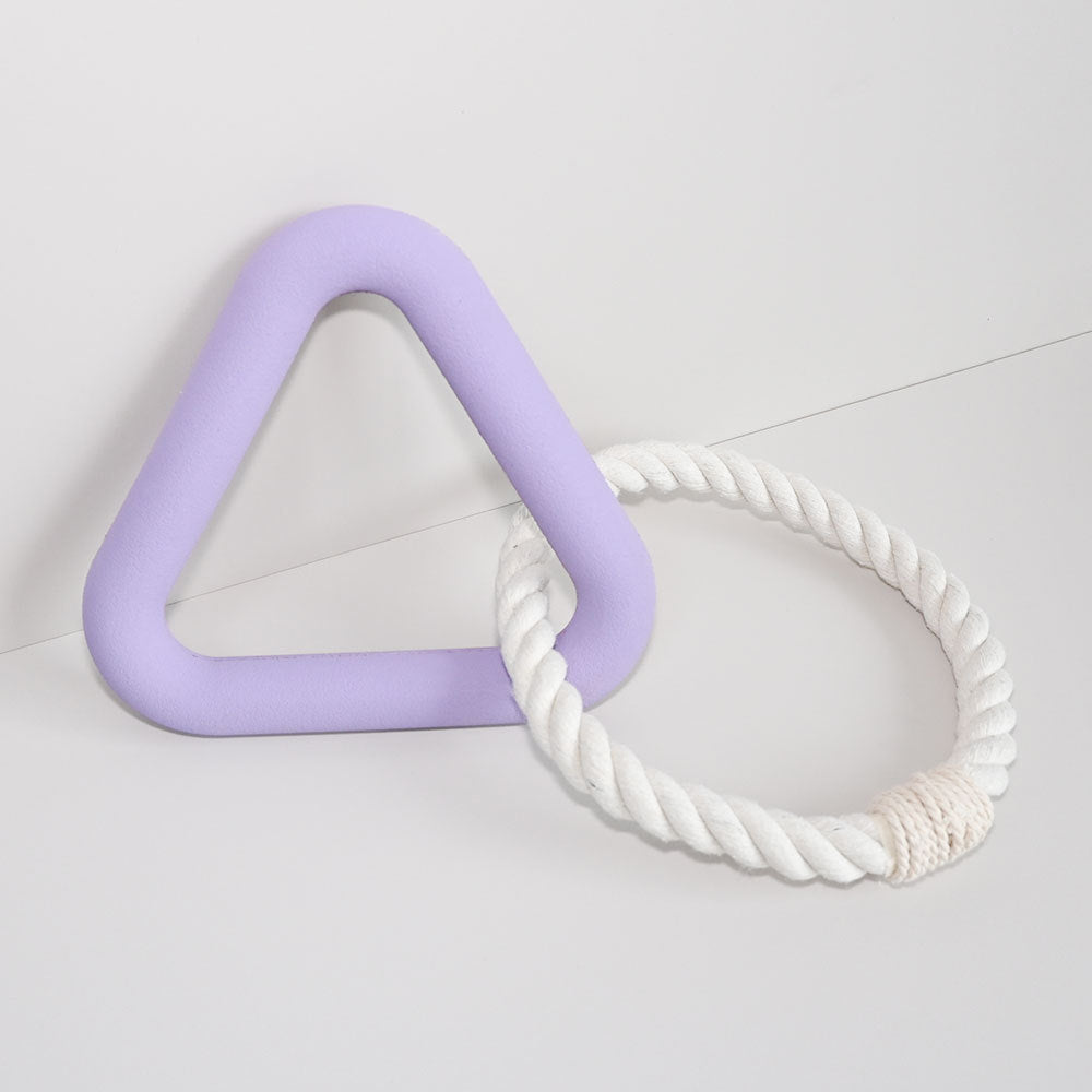 Pet Toy Foam Tpr Cotton Rope Triangle Tug-Of-War Molar