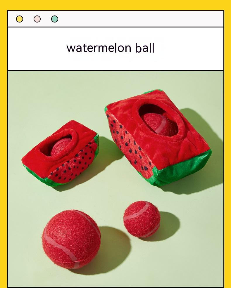Pet Dog Toy Dig Out Elastic Ball Loud Paper Sound Avocado Watermelon Banana