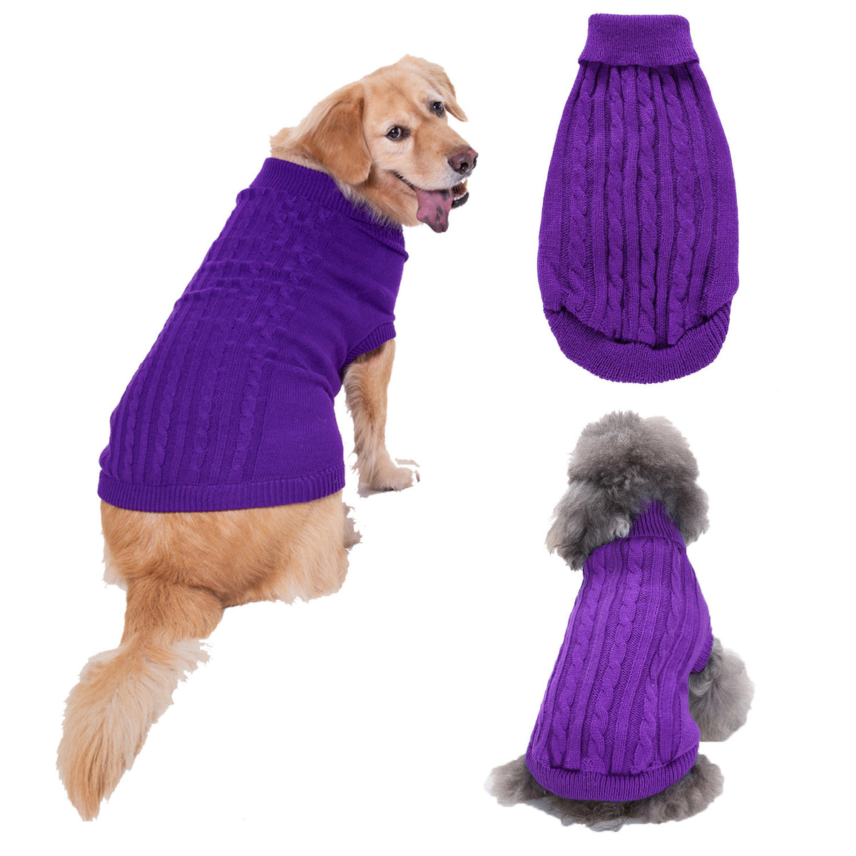 Solid Color Dog Sweater