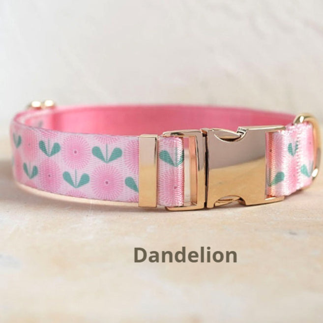 Adjustable Nylon Dandelion-Patterned Pet Collar