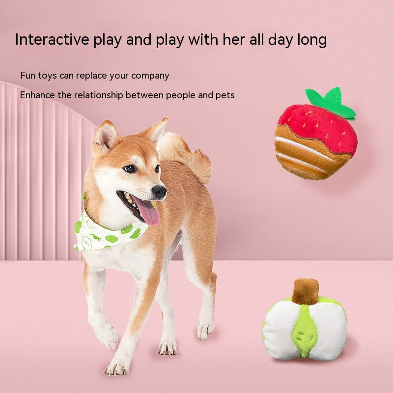 Strawberry Chocolate Plush Dog Toy