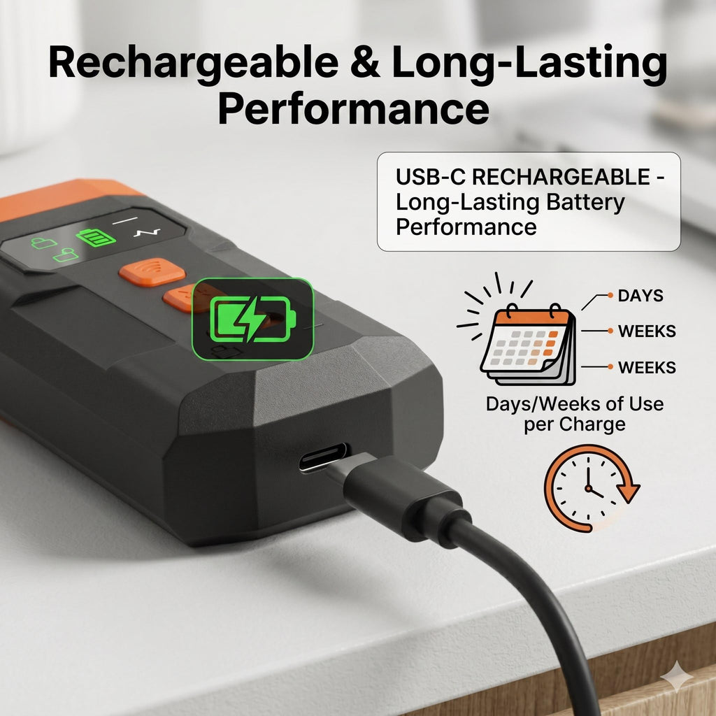 Rechargeable Ultrasonic Dog Bark Deterrent, 33-Foot Range