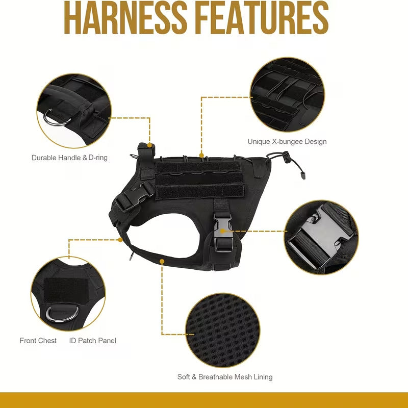Tactical Handheld Dog Harness for Large Dogs