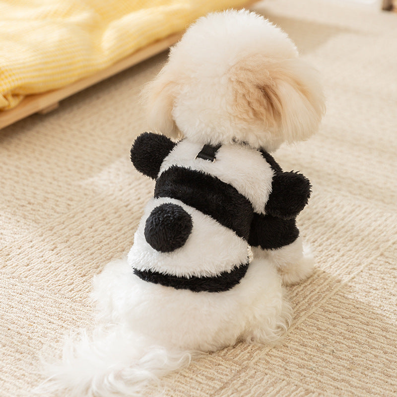 Cute Fluffy Cow-Feet Winter Dog Jacket
