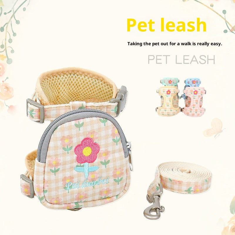 Small Dog Leash and Harness Set