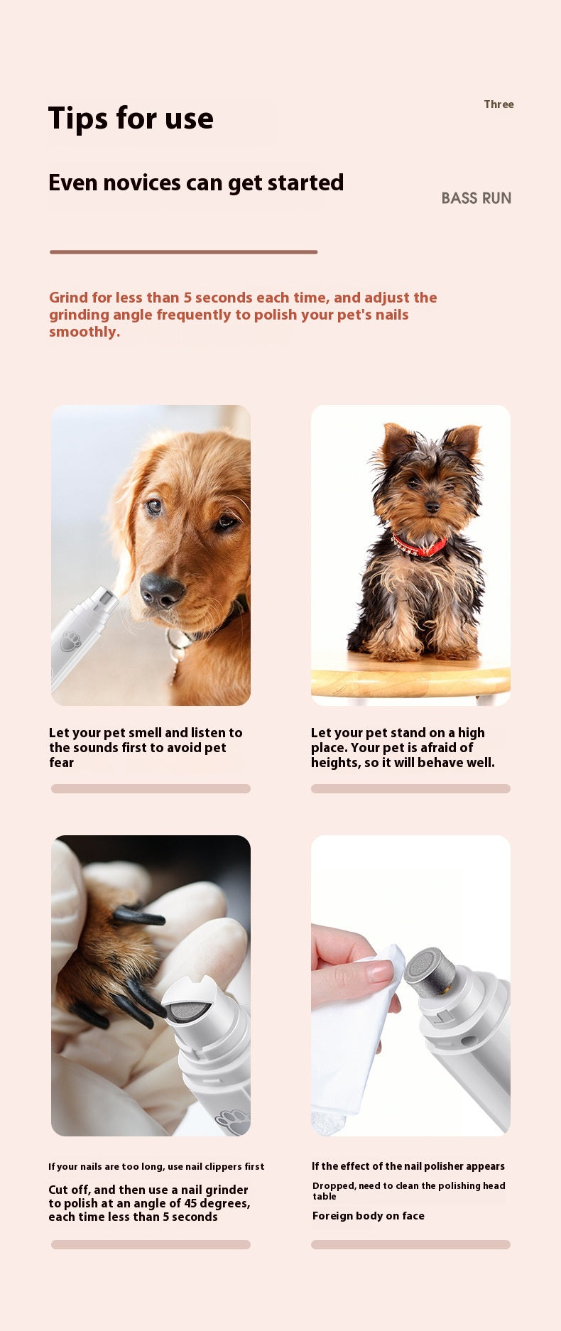 Rechargeable USB Dog Nail Trimmer