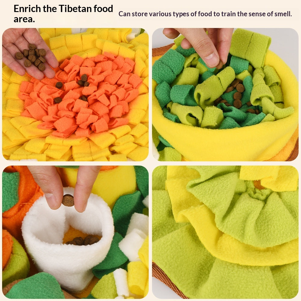 Dog Treat-Dispensing Toy And Scent-Based Boredom-Busting Blanket