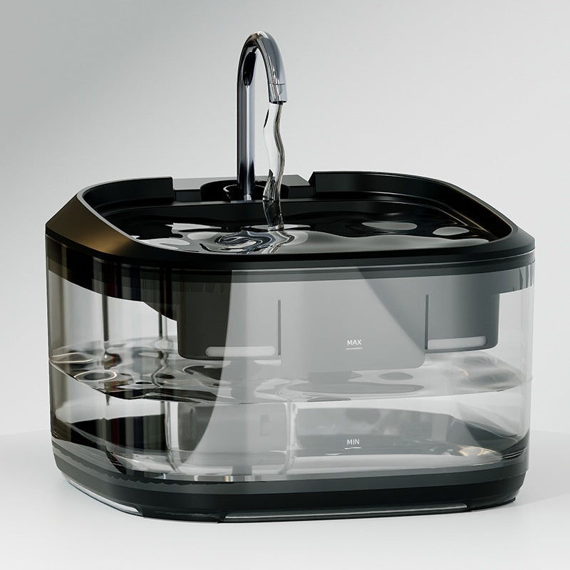 Large Transparent Automatic Filtered Pet Fountain