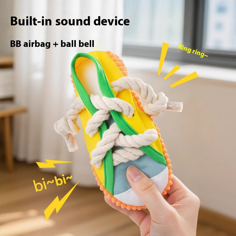Dog Sound Slipper Molar Toy