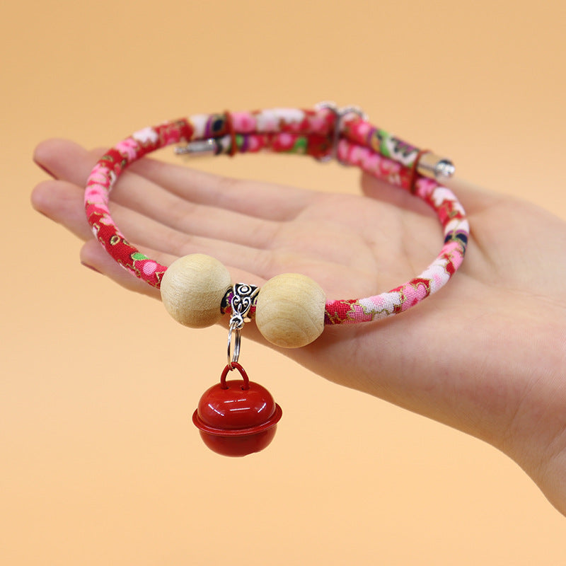 Camphor Wood Insect Repellent Pet Bell Necklace Dog External Insect Repellent Collar