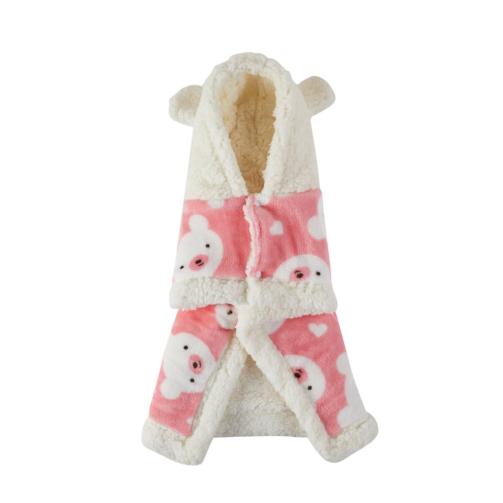 Thickened Flannel Hooded Shawl Pet Pajamas