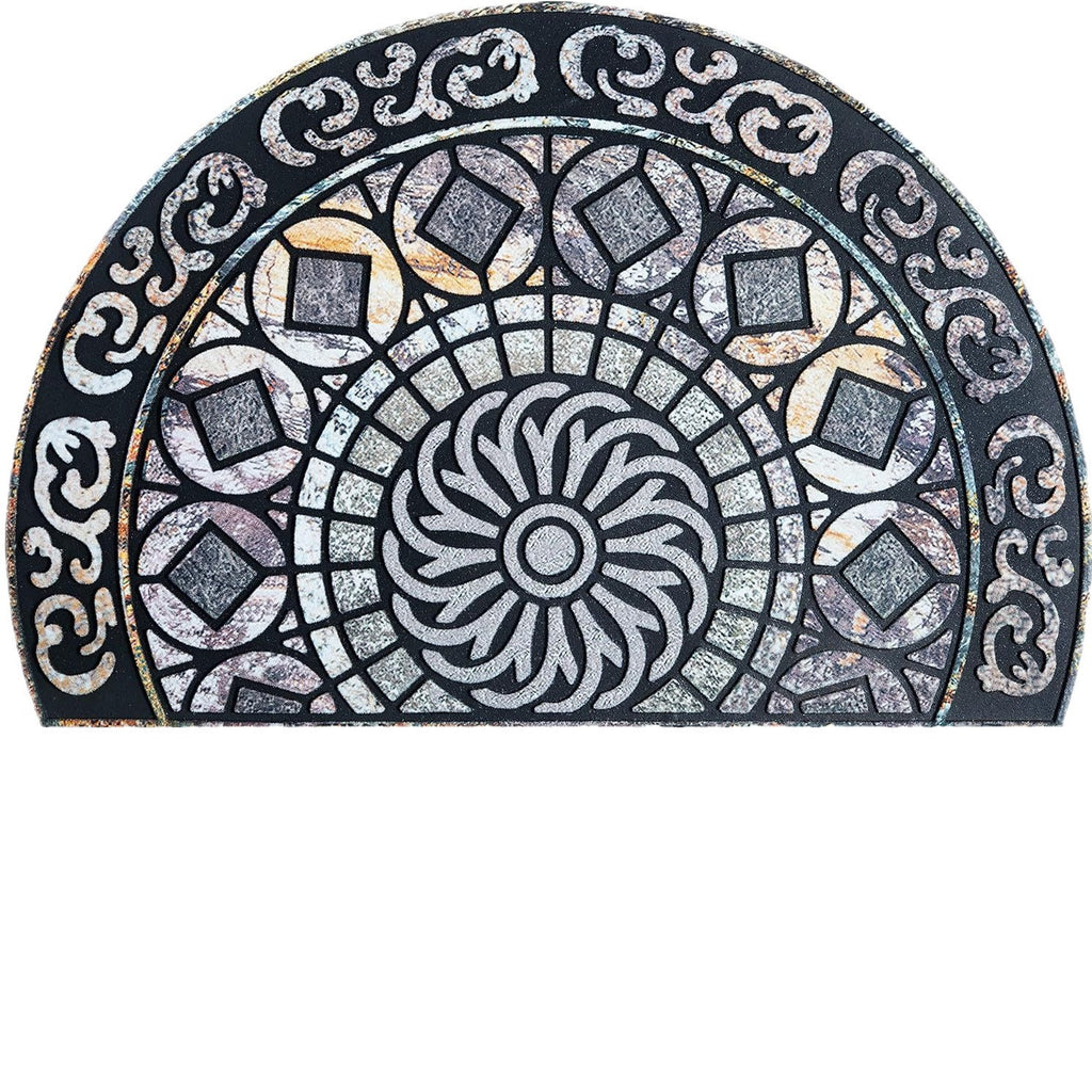 American-Style Semi-Circular Household Entrywaybathroom Absorbent Non-Slip Doormat