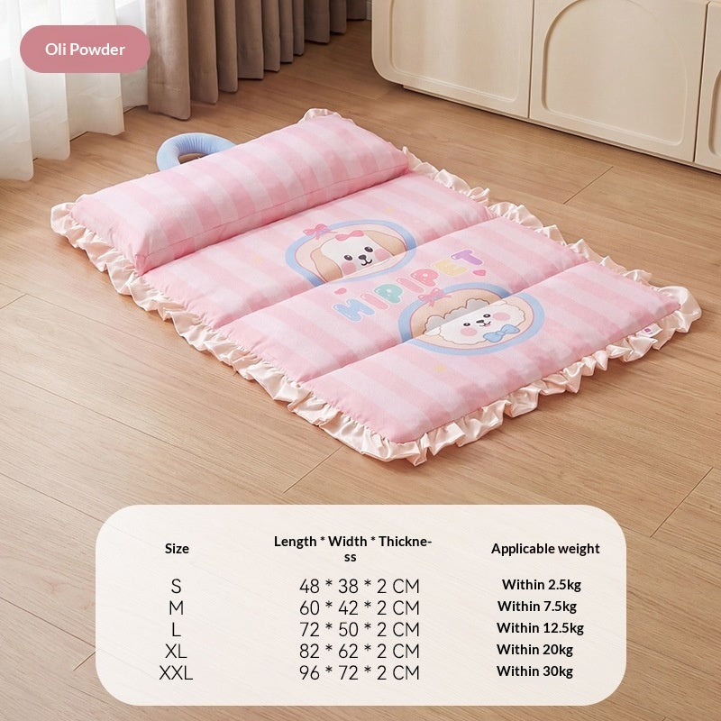 Warm Three-Fold Plush Pet Mat for Dogs