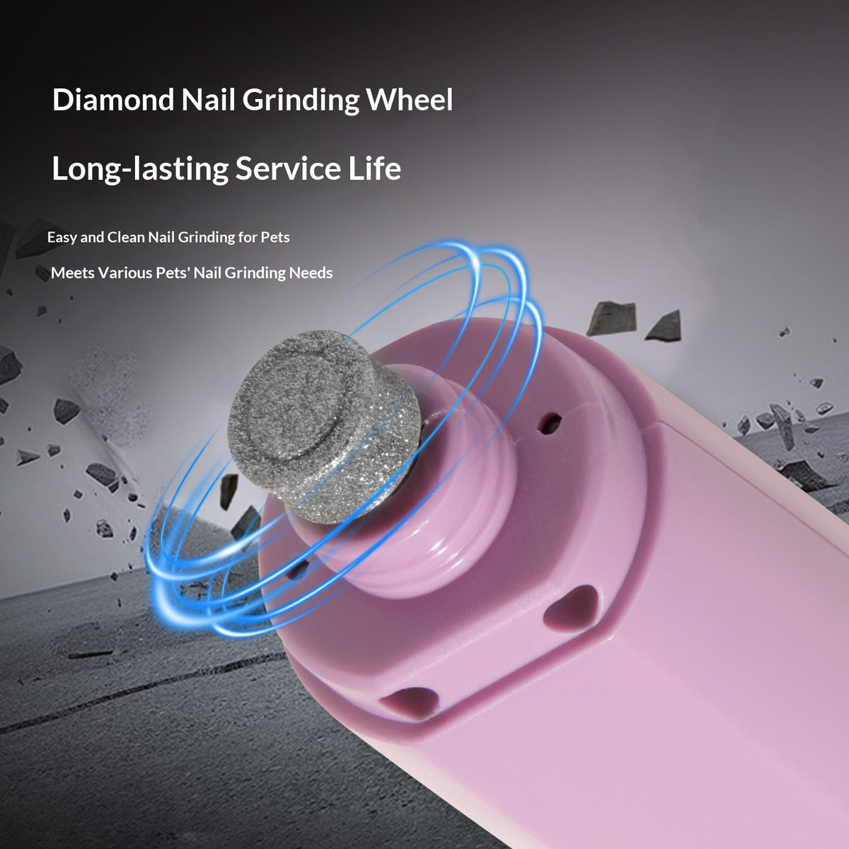 Rechargeable Pet Nail Grinder With Six Speeds
