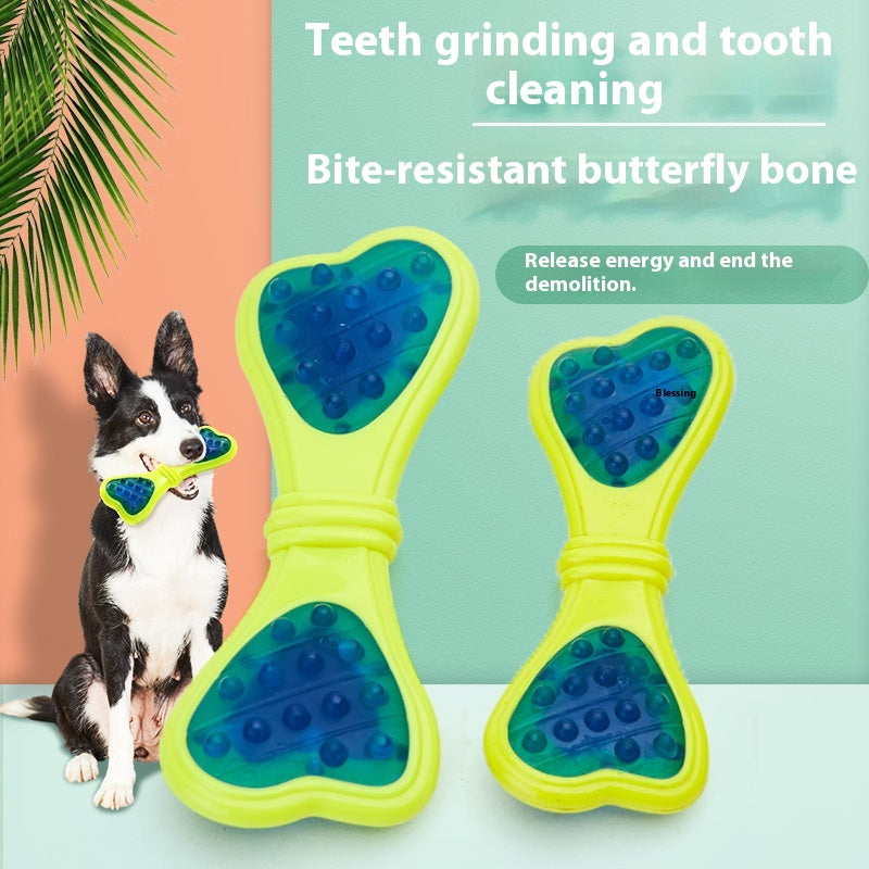 Butterfly Bone Chewing Bite-Resistant Pet Toy Dog Toy Molar