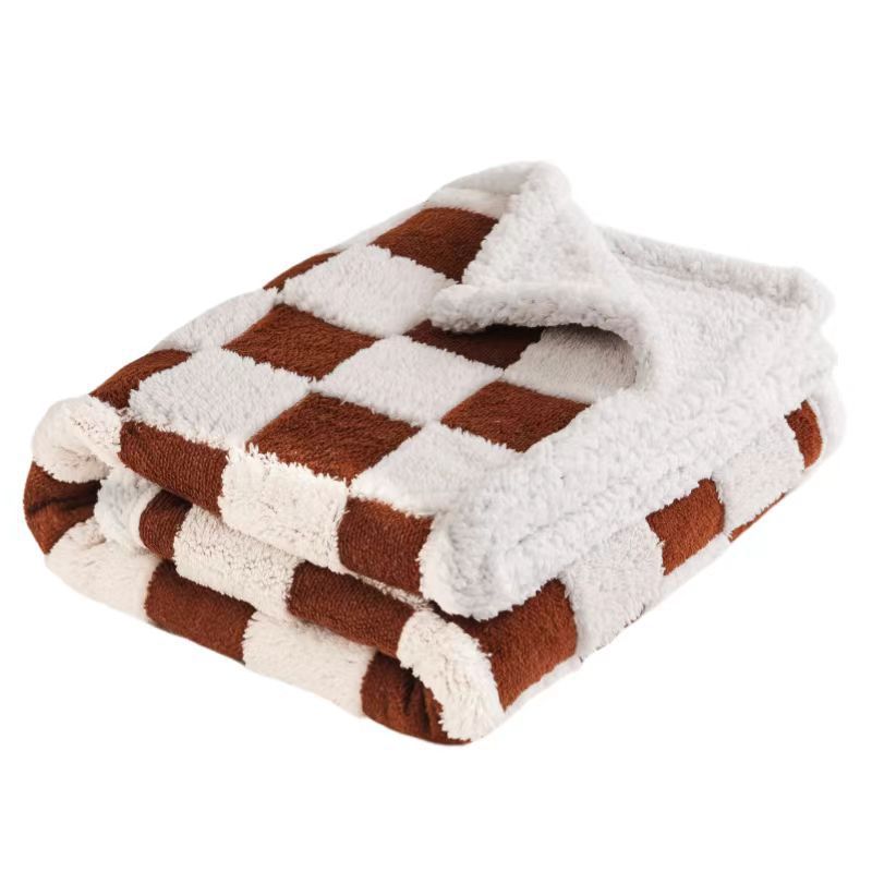 Waterproof Flannel and Sherpa Fleece Pet Blanket