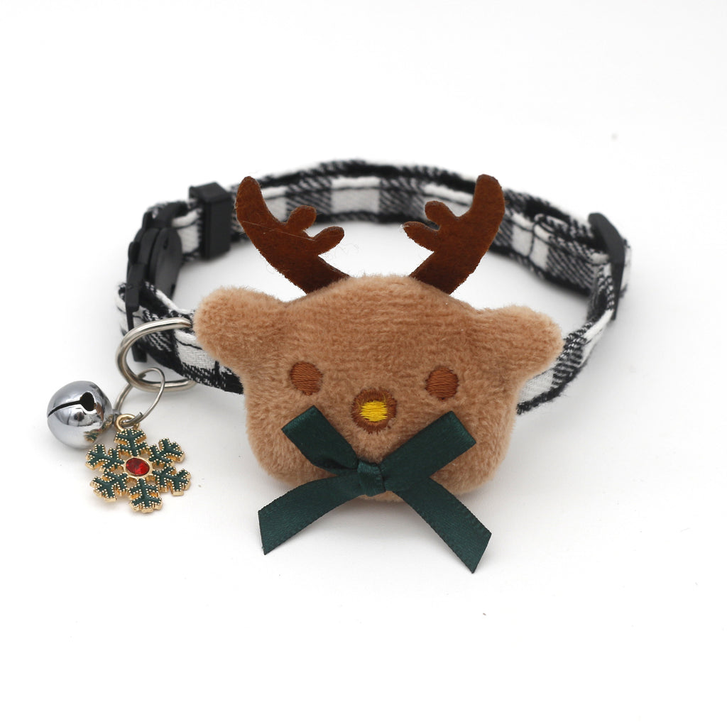 Object Bow Collar Dog Plaid Christmas