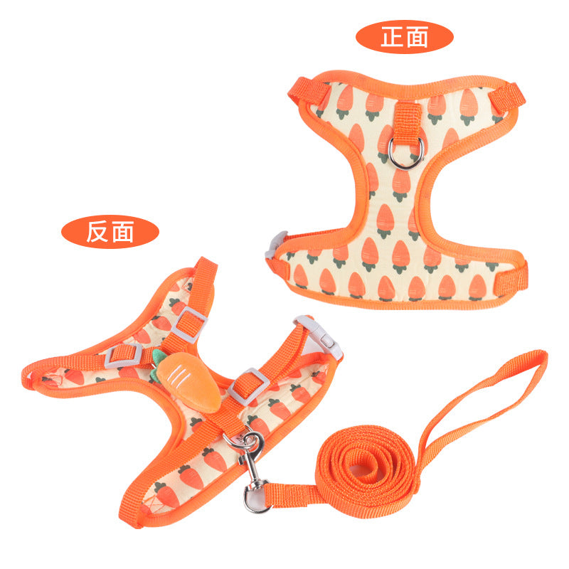 Reflective Chest Strap Vest-Style Small Dog Walking Dog Hand Holding Rope