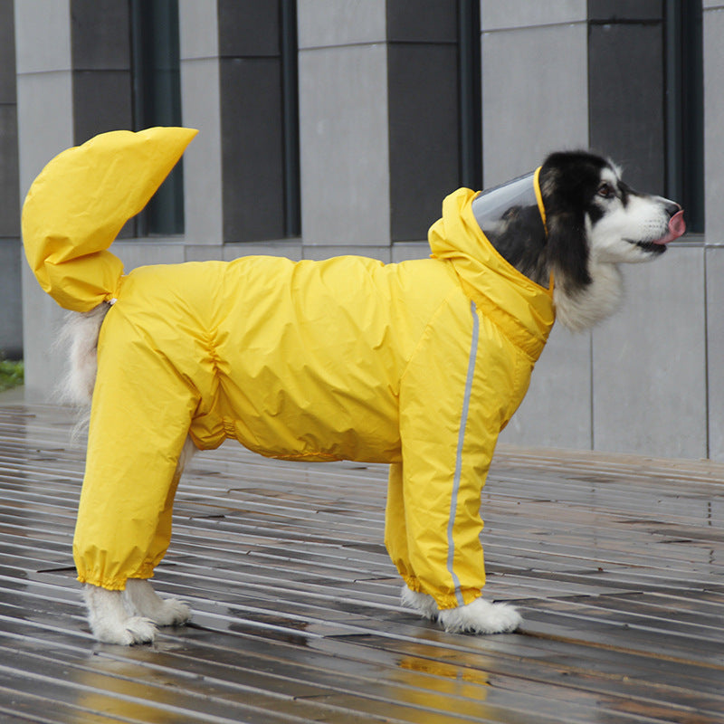 Dog Raincoat With Tail Cover