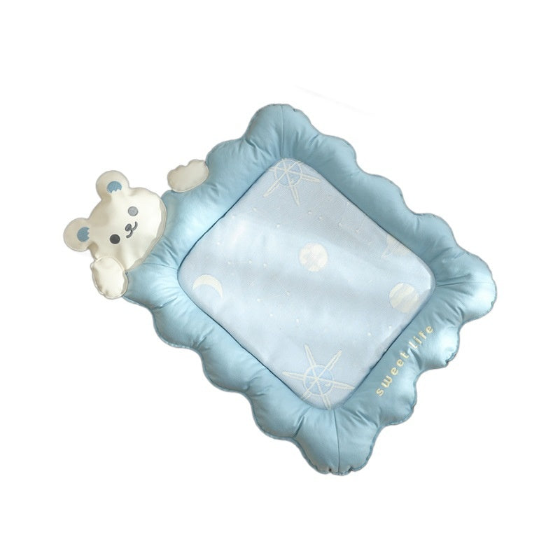 Dog-Shaped Ice-Silk Summer Sleeping Mat