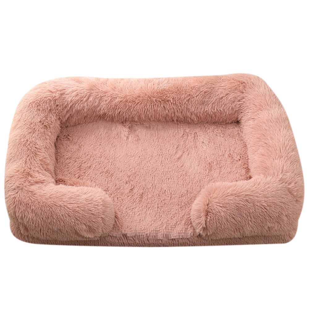 Plush Round Winter Pet Bed