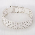 Pet Collar Shiny Rhinestone Leather Small Medium And Large Dog Supplies