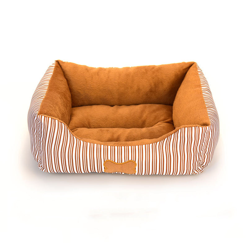 Bone Pattern Teddy Kennel Small And Medium-Sized For All Seasons